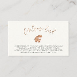 Tarjeta de gabinete Baby Shower del Rótulo Taurus