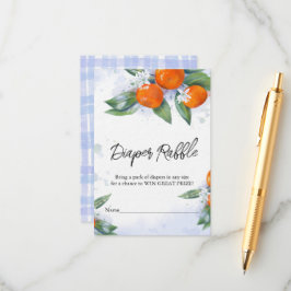 Tarjeta de gabinete Baby Shower "Diaper Raffle"