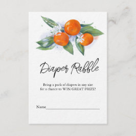Tarjeta de gabinete Baby Shower "Diaper Raffle"