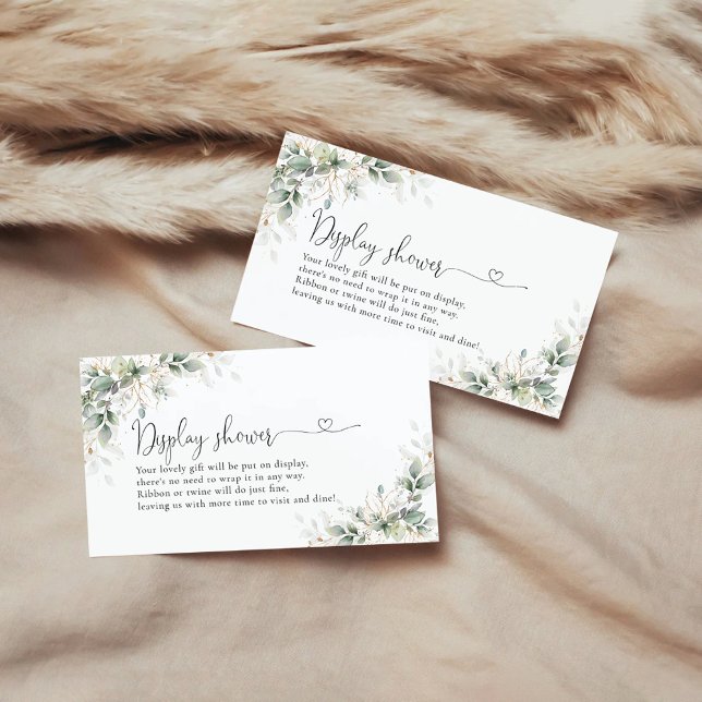 Tarjeta de gabinete Baby Shower Eucalyptus Gold (Subido por el creador)