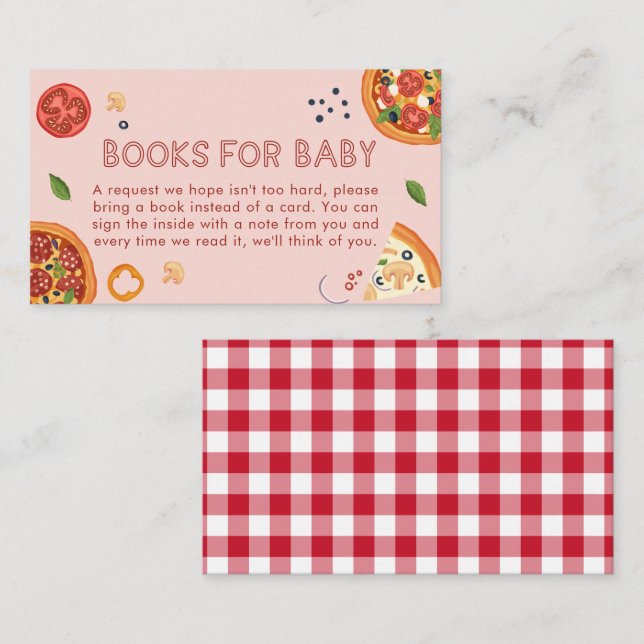 Tarjeta de gabinete Baby Shower Slice (Anverso / Reverso)