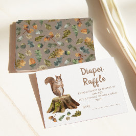 Tarjeta de gabinete Baby Shower Squirrel Diaper Ra