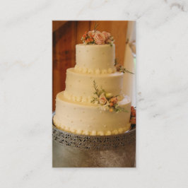 Tarjeta de gabinete boda con pastel