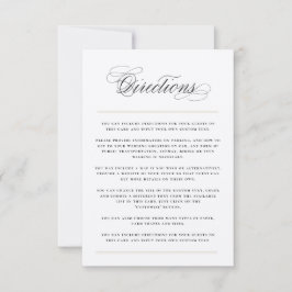 Tarjeta de gabinete Boda de instrucciones de barra