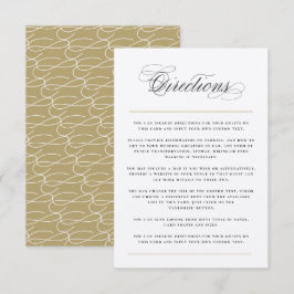 Tarjeta de gabinete Boda de instrucciones de barra