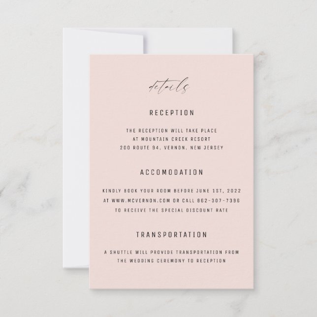 Tarjeta de gabinete Boda elegante y elegante de co (Anverso)