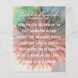 Tarjeta de gabinete boda encantadora en rosa y lav