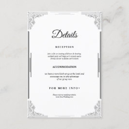 Tarjeta de gabinete Boda minimalista