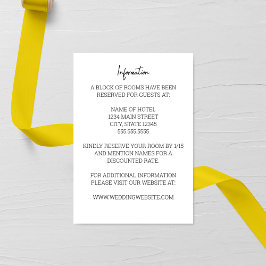 Tarjeta de gabinete Boda minimalista