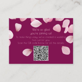Tarjeta de gabinete Boda moderna con código QR