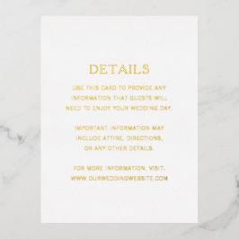 Tarjeta de gabinete Boda simple de Relieve metaliz