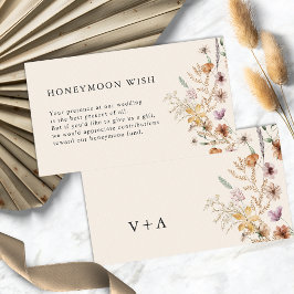 Tarjeta de gabinete Boho Honeymoon Wish