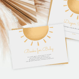 Tarjeta de gabinete Boho Sunshine Baby Shower Book