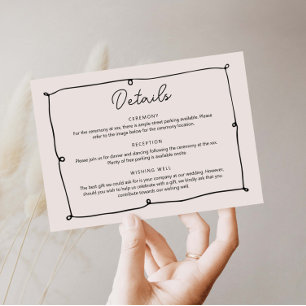 Tarjeta de gabinete con detalles de borde capricho