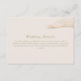 Tarjeta de gabinete con detalles de deseo de hoja 