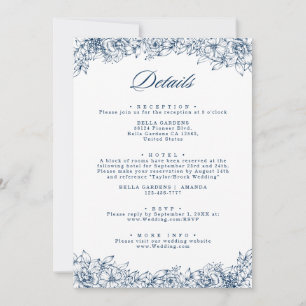 Tarjeta de gabinete con detalles elegantes de flor