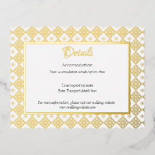 Tarjeta de gabinete con detalles formales de boda