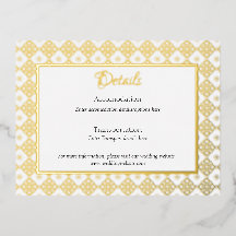 Tarjeta de gabinete con detalles formales de boda