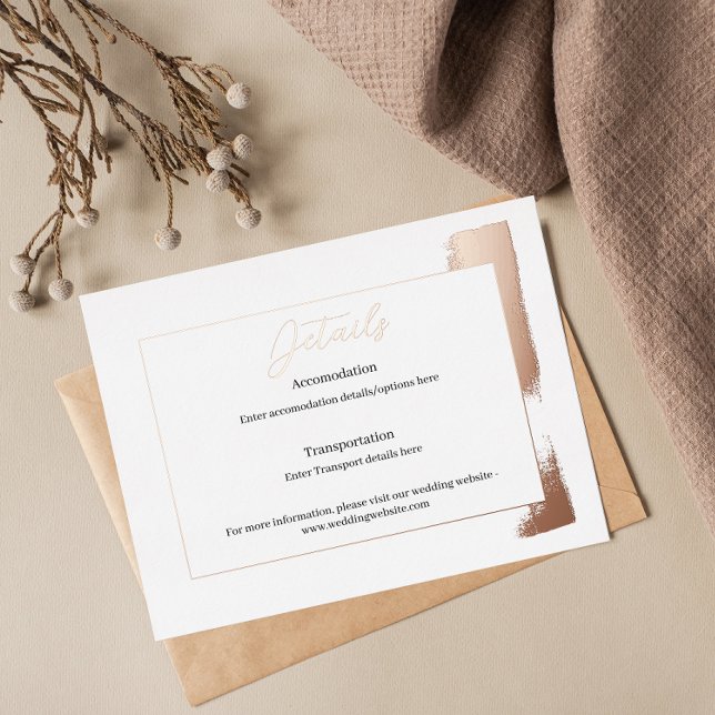 Tarjeta de gabinete con detalles modernos de boda  (Subido por el creador)