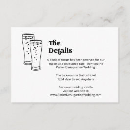 Tarjeta de gabinete con información sobre Bodas de