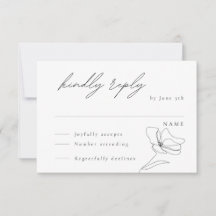 Tarjeta de gabinete de arte de línea floral minima