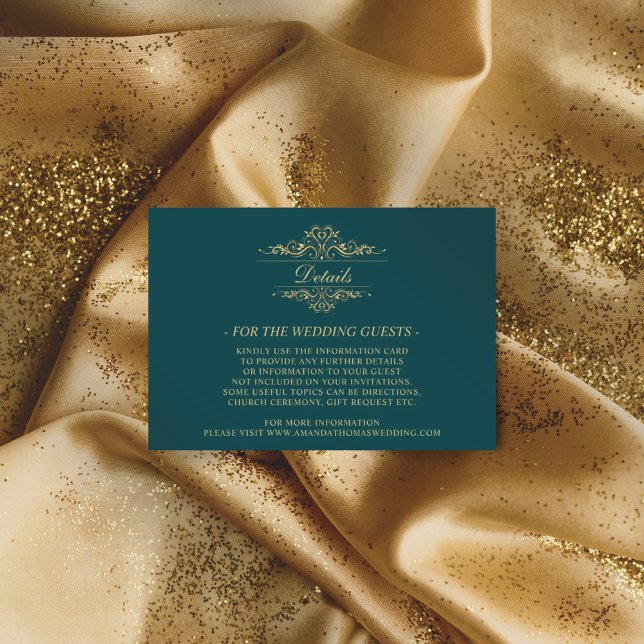 Tarjeta de gabinete de Boda de lujo verde de gasol (Subido por el creador)