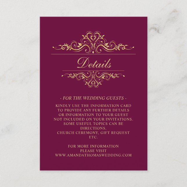 Tarjeta de gabinete de Boda de marco dorado de Bor (Anverso)