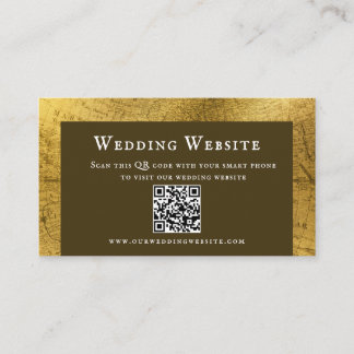 Tarjeta de gabinete de Boda de oro de época encant