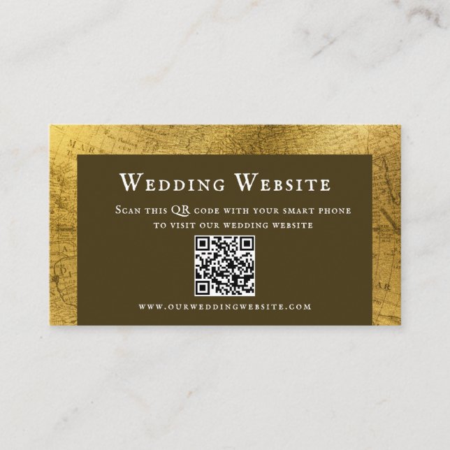 Tarjeta de gabinete de Boda de oro de época encant (Anverso)