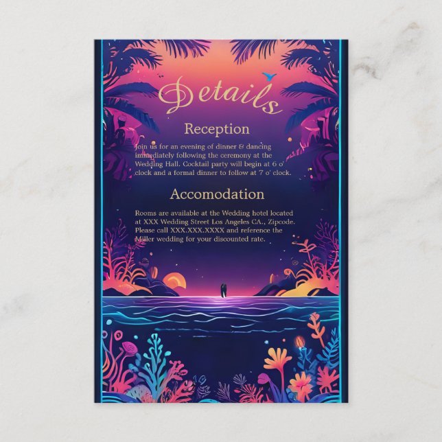 tarjeta de gabinete de boda de vibración de la cos (Anverso)