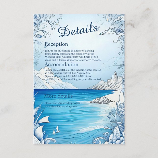 tarjeta de gabinete de boda de vibración de la cos (Anverso)