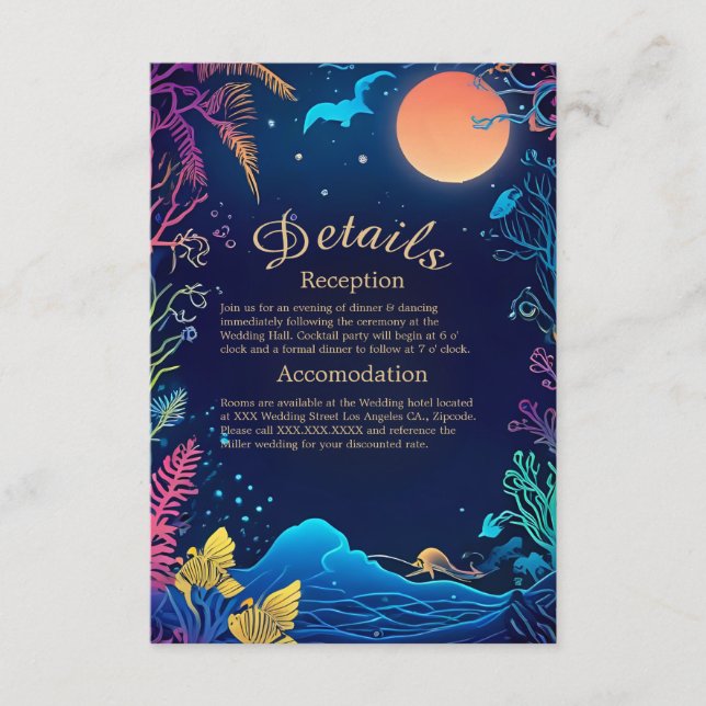 tarjeta de gabinete de boda de vibración de la cos (Anverso)