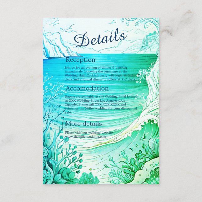 tarjeta de gabinete de boda de vibración de la cos (Anverso)