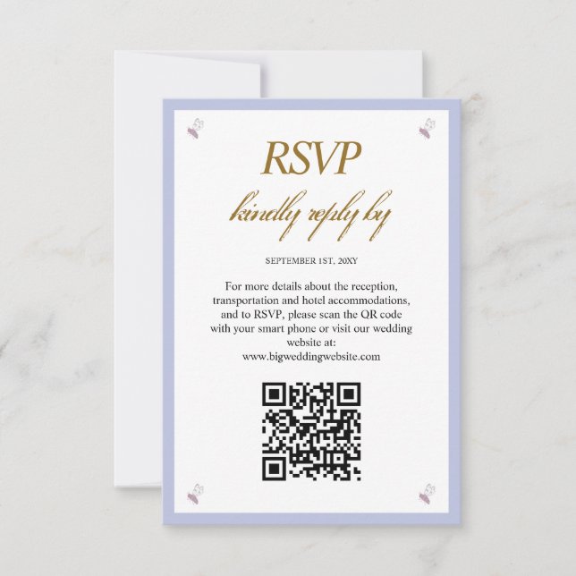Tarjeta de gabinete de Boda QR de fotografía moder (Anverso)