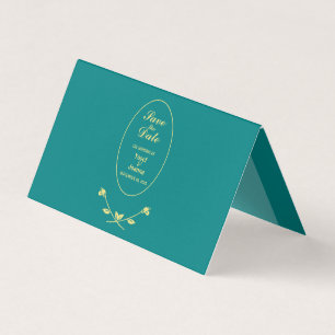 Tarjeta de gabinete de Boda Rosa verde azulada dob