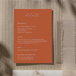 Tarjeta de gabinete de Boda ruso de otoño