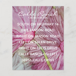 Tarjeta de gabinete de boda Turquois & Lavender