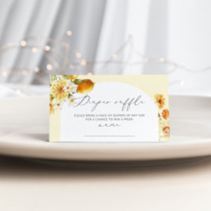 Tarjeta de gabinete de boleto de rifa de limón dia