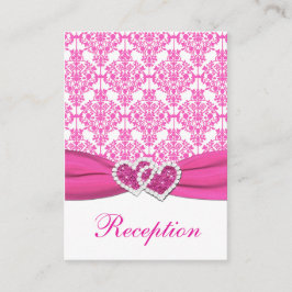 Tarjeta de gabinete de corazón unida para damasco 