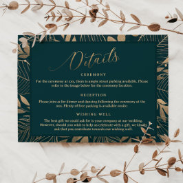 Tarjeta de gabinete de detalle de Boda de borde de