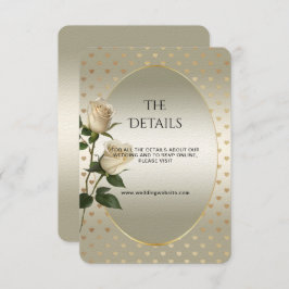 Tarjeta de gabinete de detalle de corazones de oro