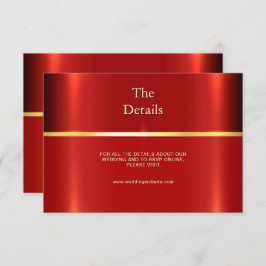 Tarjeta de gabinete de detalle rojo simple