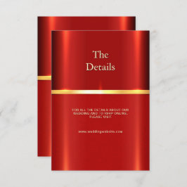 Tarjeta de gabinete de detalle rojo simple