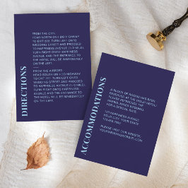 Tarjeta de gabinete de detalles azul de la marina