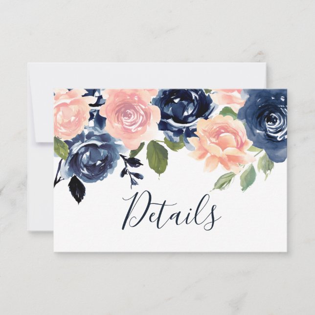 Tarjeta de gabinete de detalles de Boda de la mari (Anverso)