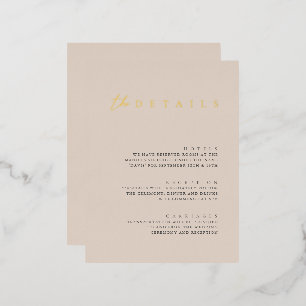 Tarjeta de gabinete de detalles de Boda de Relieve