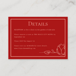 Tarjeta de gabinete de detalles de Boda personaliz