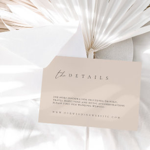 Tarjeta de gabinete de detalles de Boda rosa Rubor