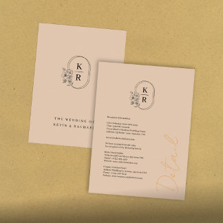 Tarjeta de gabinete de detalles de Boda ruso