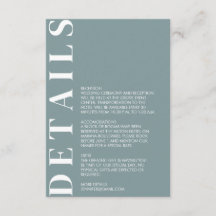 Tarjeta de gabinete de detalles de Boda Sky matuti